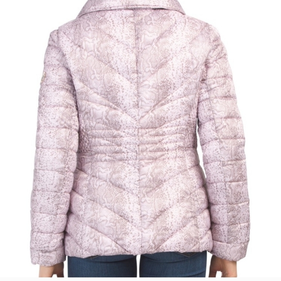 Bernardo snake print puffer jacket size large NWOT - Picture 2 of 9